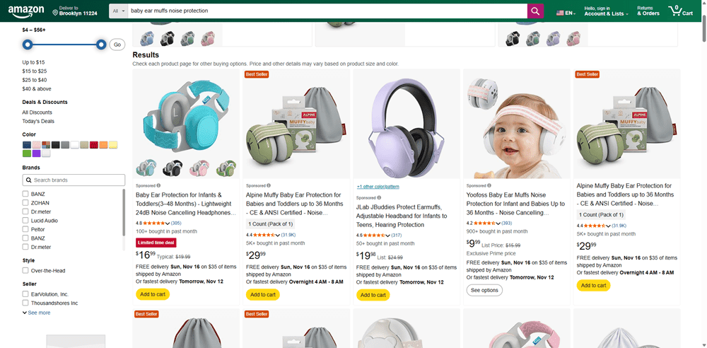 Sponsored Products placement shown within Amazon search results with a promoted item highlighted among organic products